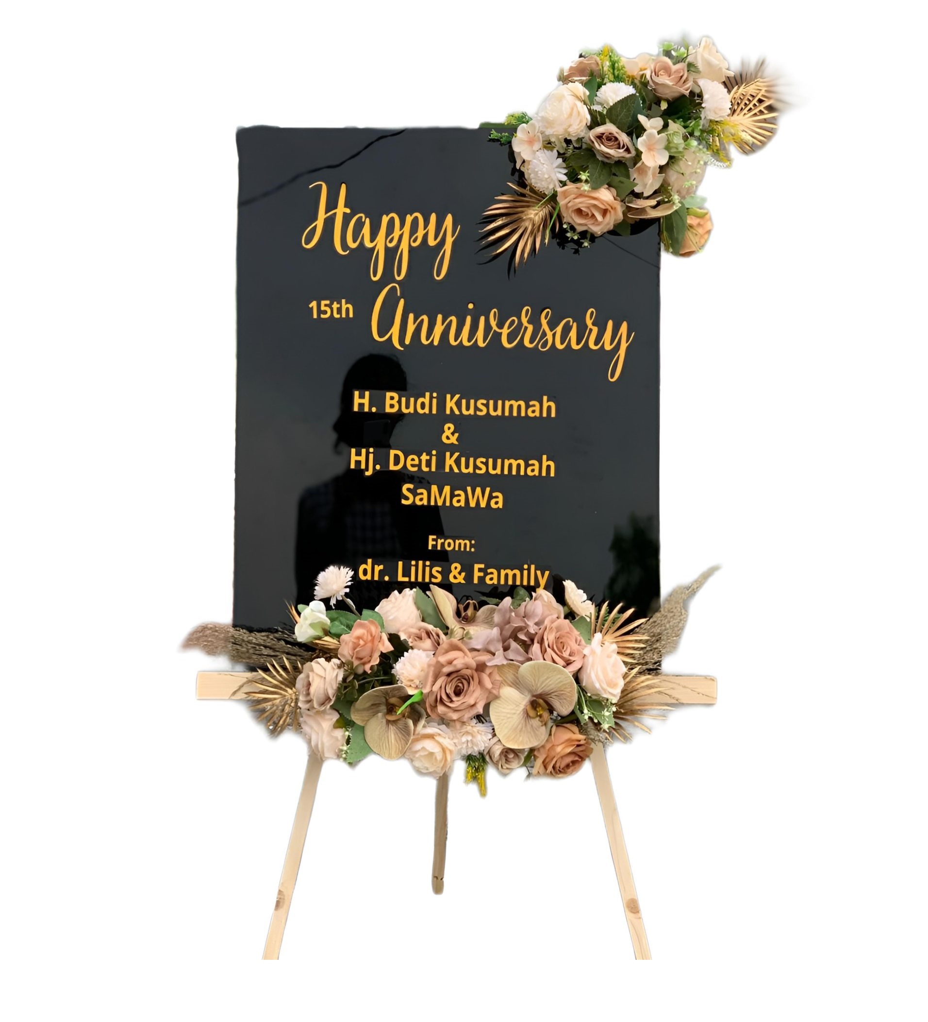 Papan Bunga Akrilik Jelutung