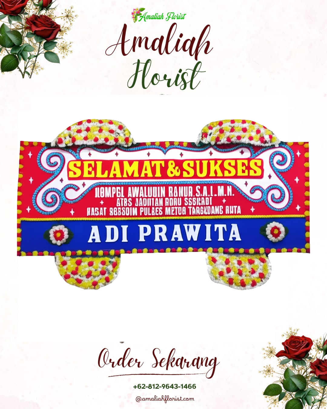 Papan Bunga Ucapan Selamat Jelutung